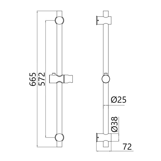 Штанга для душа Qtap Lepit 82103OC, фото , изображение 2 | SNABZHENIE.com.ua