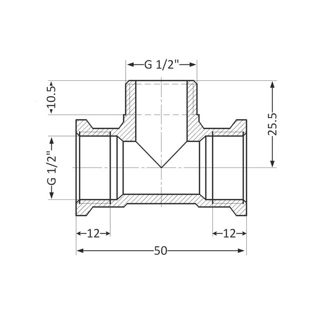 Тройник SD Plus 1/2" ВНВ SD41515, фото , изображение 2 | SNABZHENIE.com.ua