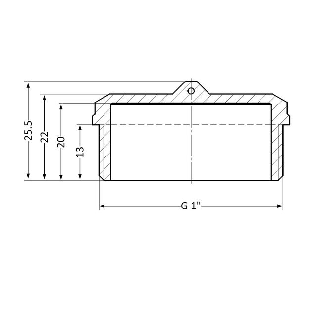 Заглушка SD Plus 1" НР SD40325, фото , изображение 2 | SNABZHENIE.com.ua