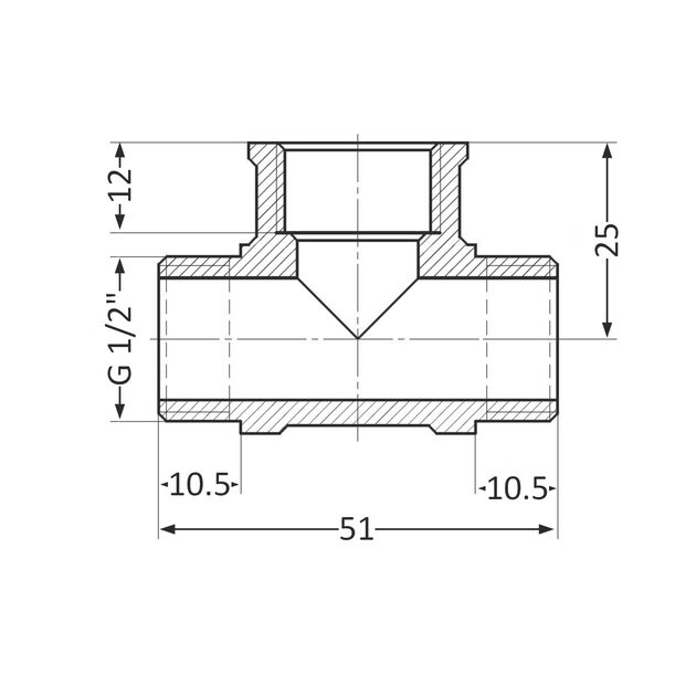 Тройник SD Plus 1/2" НВН SD41615, фото , зображення 2 | SNABZHENIE.com.ua