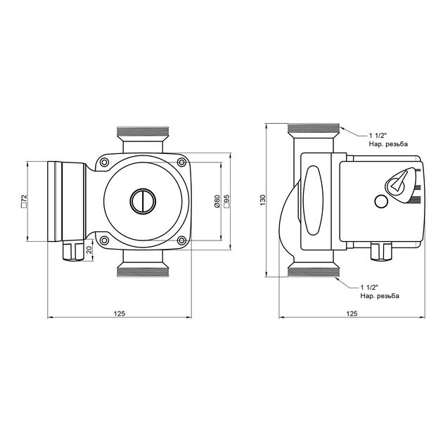 Насос циркуляционный Thermo Alliance LPS 25/60/130, фото , изображение 2 | SNABZHENIE.com.ua