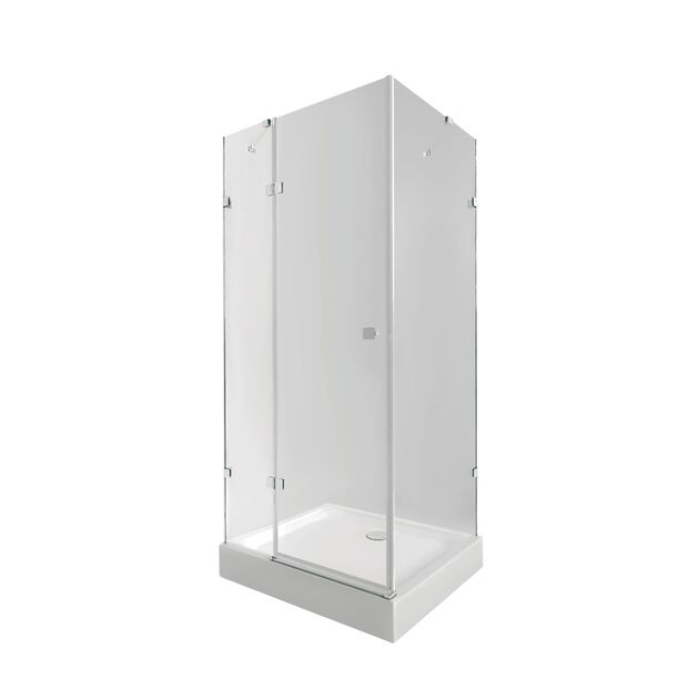 Набір Qtap душова кабіна Capricorn CRM1011SC6 Clear 2020x1000x1000 мм + піддон Tern 301112 100x100x12 см з сифоном, фото  | SNABZHENIE.com.ua