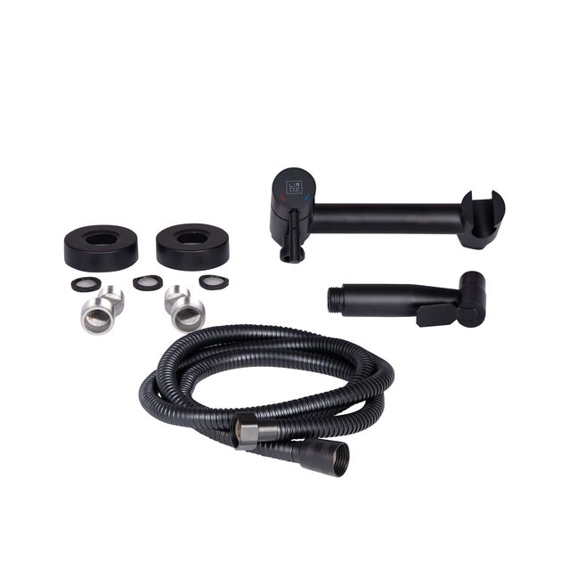 Гигиенический душ Lidz Aria 02O-BES Black с смесителем, фото , изображение 3 | SNABZHENIE.com.ua