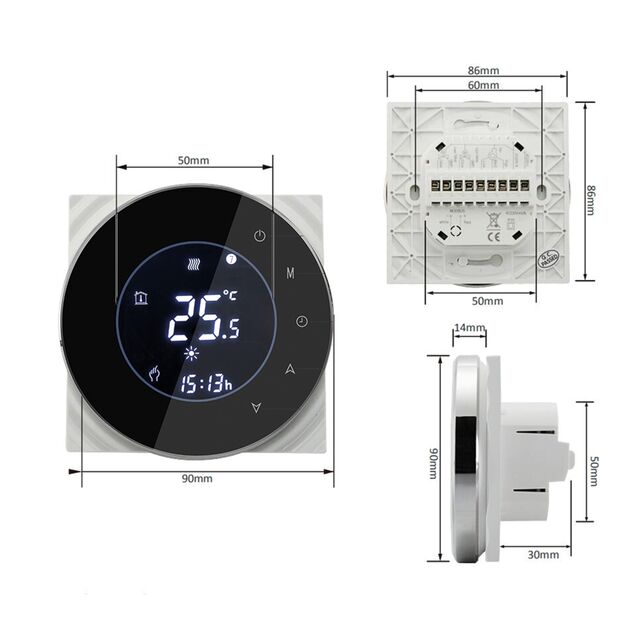 Проводной термостат WiFi BHT-6000-GALW на неделю, фото , изображение 2 | SNABZHENIE.com.ua