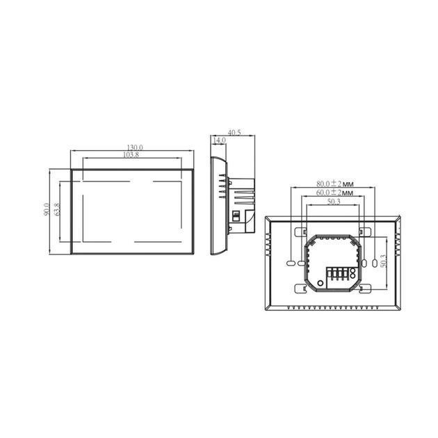 Проводной недельный термостат BHT-8000GCLW с погодозависимой настройкой, фото , изображение 2 | SNABZHENIE.com.ua