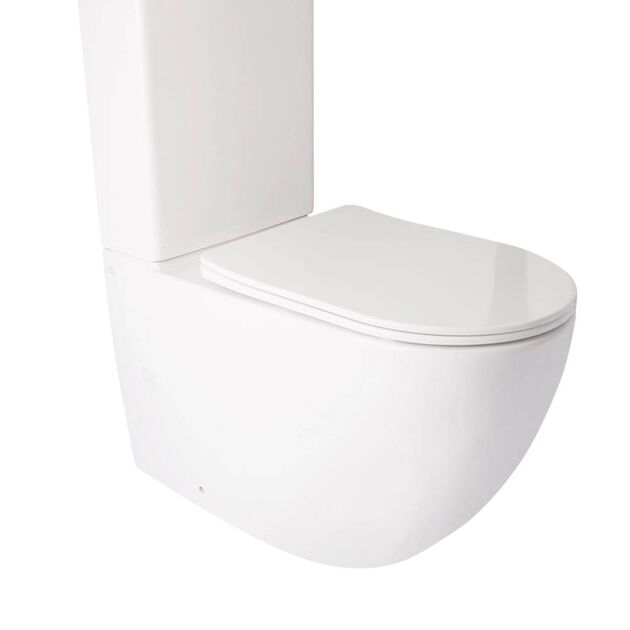 Qtap Jay чаша унитаза напольна TORNADO, гор. випуск, нижній підвод, без сидіння 680*370*815mm БІЛА, фото  | SNABZHENIE.com.ua
