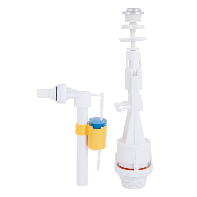 Lidz LT05 Комплект арматура с клапаном боковой подачи 1/2, хром кнопка, фото , зображення 3 | SNABZHENIE.com.ua