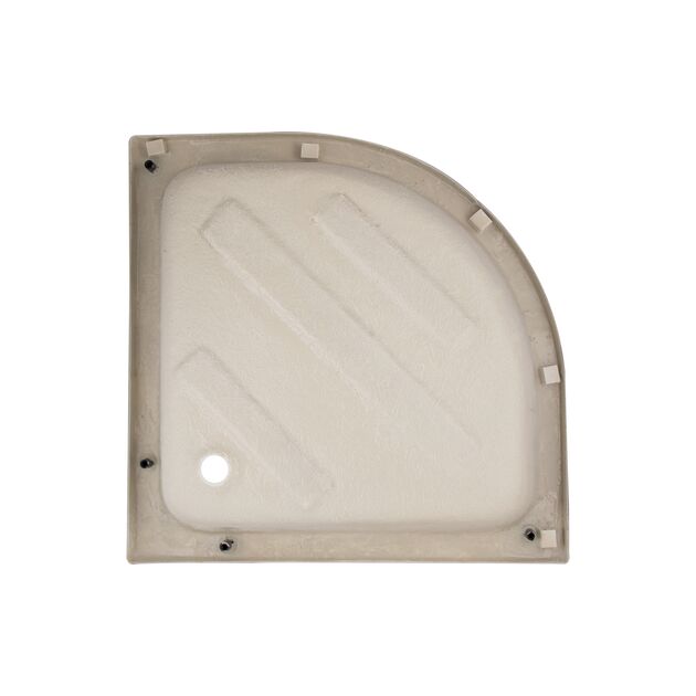 Душовий піддон KAPIELKA ST90x90x26, середній, півкруглий, з панеллю, діаметр зливу 52 мм, фото , зображення 3 | SNABZHENIE.com.ua