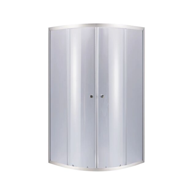 Душова кабіна полукругла Lidz Latwa SC80x80.SAT.MID.GR + Душовий піддон Lidz KAPIELKA ST80x80x26 з панеллю, фото , зображення 3 | SNABZHENIE.com.ua