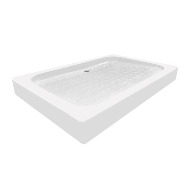 Душовий піддон KAPIELKA ST120x80х14 низький, прямокутний, діаметр зливу 52 мм Lidz, фото , зображення 3 | SNABZHENIE.com.ua