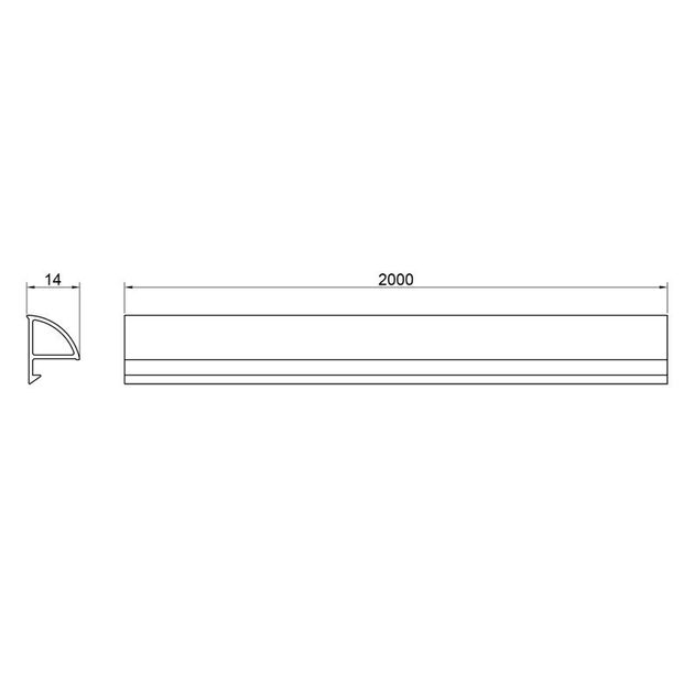 Набір декоративних планок для піддона і ванни (2x2м) + з'єднання + 2 ковпачки Qtap WCS012, фото , зображення 2 | SNABZHENIE.com.ua