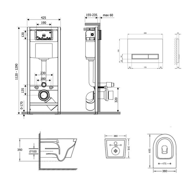 Унитаз Qtap Jay Ultra Quiet QT07335177W + инсталляция 4в1 Nest QT0133M425, фото , изображение 2 | SNABZHENIE.com.ua