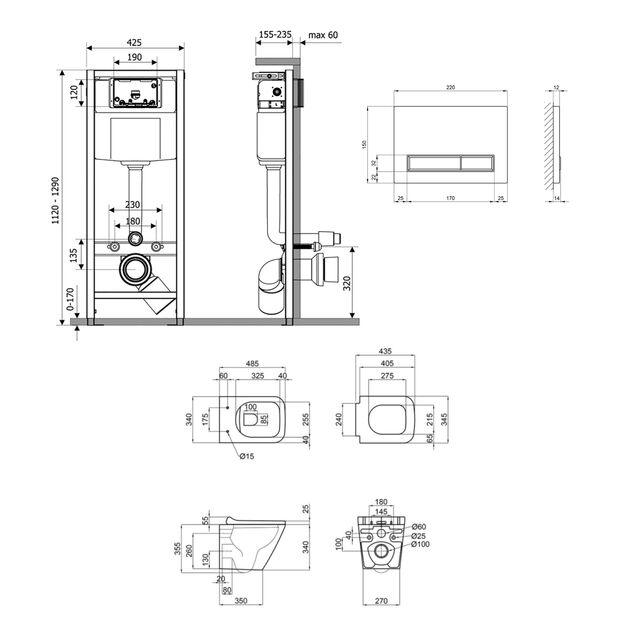 Комплект: унитаз Qtap Tern Ultra Quiet QT1733052EUQW + инсталляция 4в1 QT0133M425 + QT0111M08381CRM, фото , изображение 2 | SNABZHENIE.com.ua