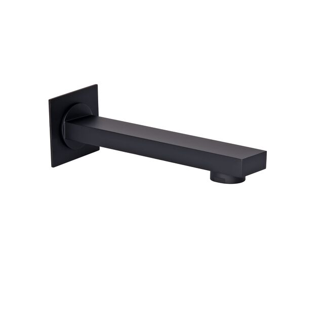 Излив для систем прихованого монтажу Qtap Vytok 180 мм прямокутний QTVYT246BLM45933 Чорний матовий, фото  | SNABZHENIE.com.ua