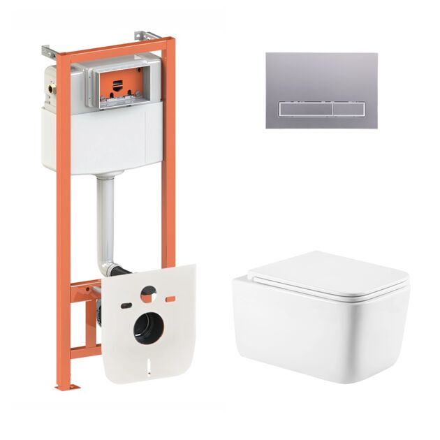 Комплект: унитаз Qtap Gemini Ultra Quiet + инсталляция Nest 4в1, фото  | SNABZHENIE.com.ua