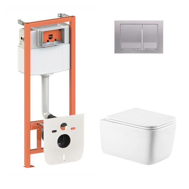 Унитаз Qtap Gemini Ultra Quiet + комплект инсталляции Nest 4в1, фото  | SNABZHENIE.com.ua
