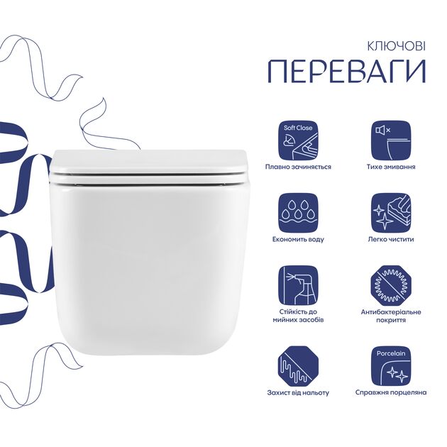 Унитаз Qtap Gemini Ultra Quiet + комплект инсталляции Nest 4в1, фото , изображение 3 | SNABZHENIE.com.ua