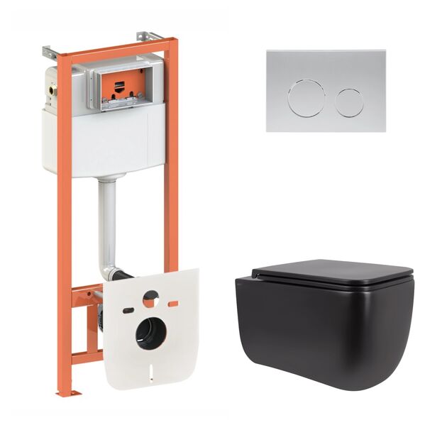 Унитаз Qtap Gemini Ultra Quiet + комплект инсталляции Nest 4в1, фото  | SNABZHENIE.com.ua