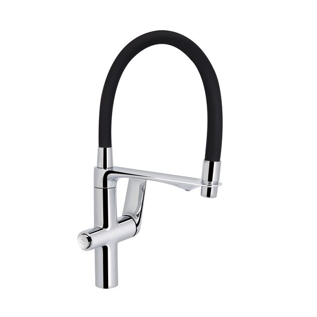 Смеситель для кухни Qtap Vlasta New с гибким изливом Chrome, фото  | SNABZHENIE.com.ua