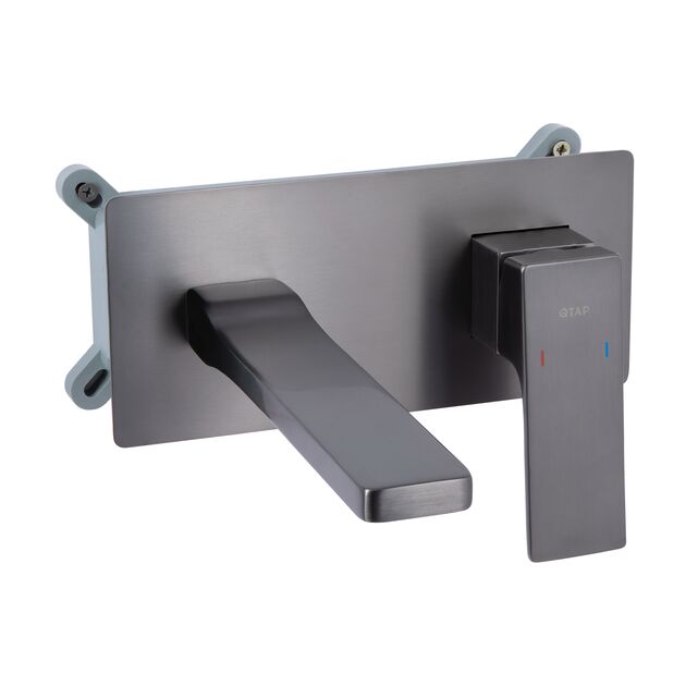 Смеситель для раковины Qtap Gemini скрытого монтажа QTGEM273GMB45695 Gunmetal Black PVD, фото  | SNABZHENIE.com.ua