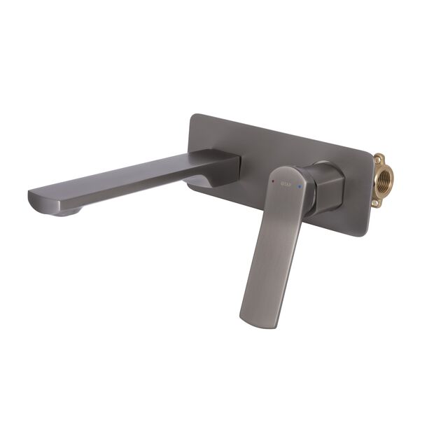 Смеситель для раковини Qtap Slavonice прихованого монтажу QTSLA273GMB45920 Gunmetal Black PVD, фото , зображення 3 | SNABZHENIE.com.ua