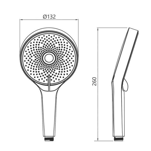 Лейка для душа Qtap Rucni D 130 мм круглая черная матовая, фото , изображение 2 | SNABZHENIE.com.ua