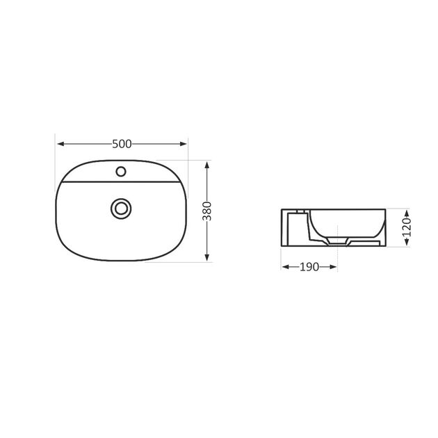 Раковина-чаша Qtap Scorpio 505х385х120 матовый черный QT142202MBMB, фото , изображение 2 | SNABZHENIE.com.ua