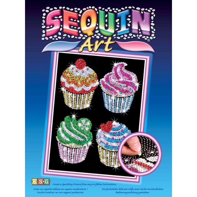 Набір для творчості Sequin Art Blue Кекси 25*34см, фото , изображение 3 | SNABZHENIE.com.ua