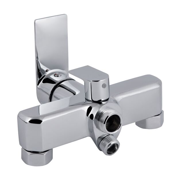 Смеситель для ванны Qtap Aries с длинным поворотным изливом и душем, фото , изображение 3 | SNABZHENIE.com.ua