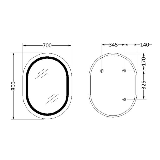 Зеркало Qtap Gemini 800x700 с LED-подсветкой и диммером, фото , изображение 2 | SNABZHENIE.com.ua
