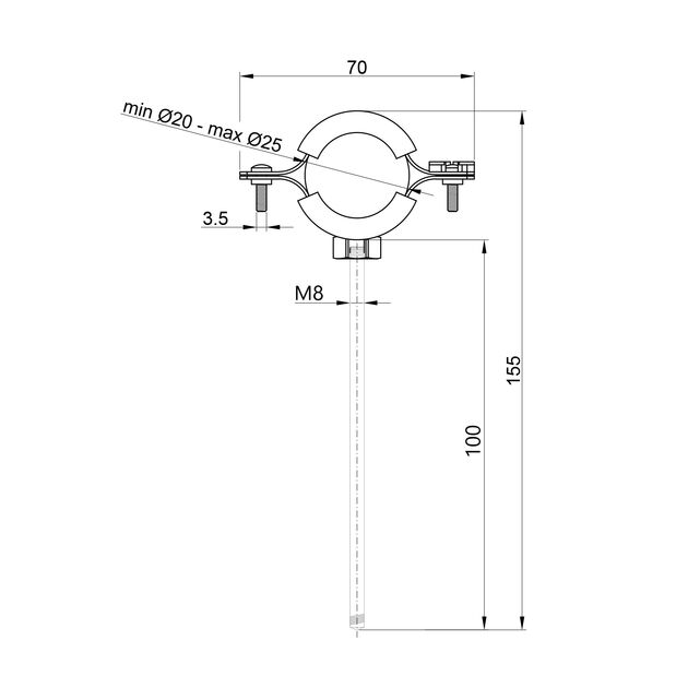 Хомут Thermo Alliance Forte 1/2" (D20-25 мм) SF10015, фото , зображення 2 | SNABZHENIE.com.ua