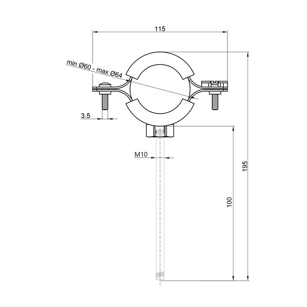 Хомут Thermo Alliance Forte  2" (D60-64 мм) SF10050, фото , изображение 2 | SNABZHENIE.com.ua