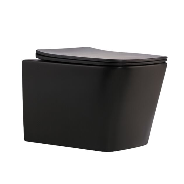 Унітаз підвісний Qtap Tern New Ultra Quiet з сидінням Soft-Close MATT BLACK QT17332303ASMB, фото  | SNABZHENIE.com.ua
