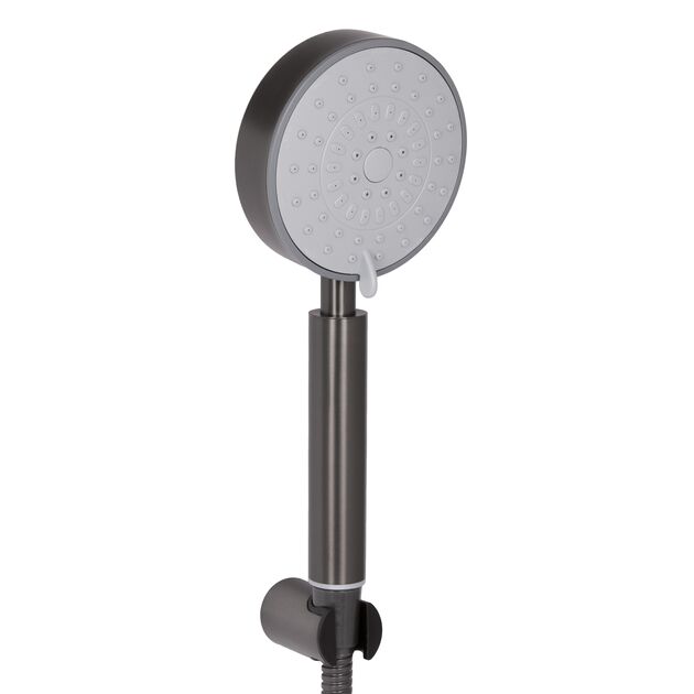 Змішувач для ванни Brinex Pure 005 з довгим поворотним виливом (з душовим гарнітуром) Graphite BRIPUR005GRP, фото , зображення 3 | SNABZHENIE.com.ua