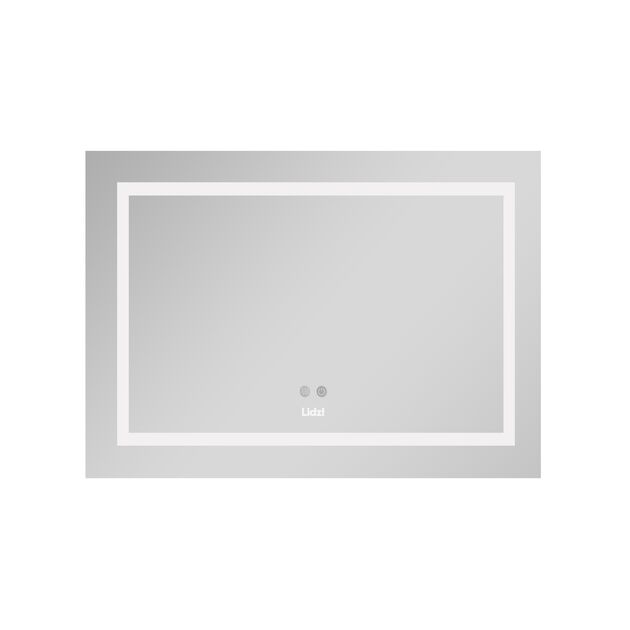Зеркало Lidz Kubis 800х600 с LED-подсветкой Touch, с антизапотеванием, с диммером, рег. яркости LD78LF9047400, фото , изображение 3 | SNABZHENIE.com.ua