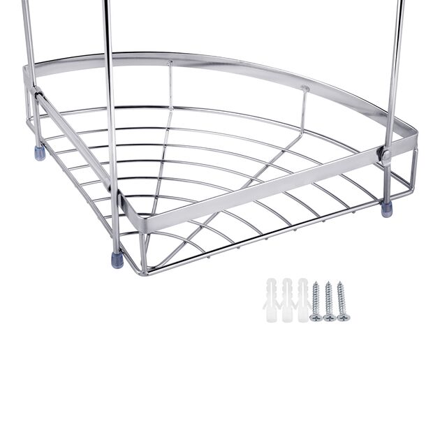 Полка для ванної кімнати кутова Kroner KRM Rizze - ACC329-3, фото , зображення 3 | SNABZHENIE.com.ua