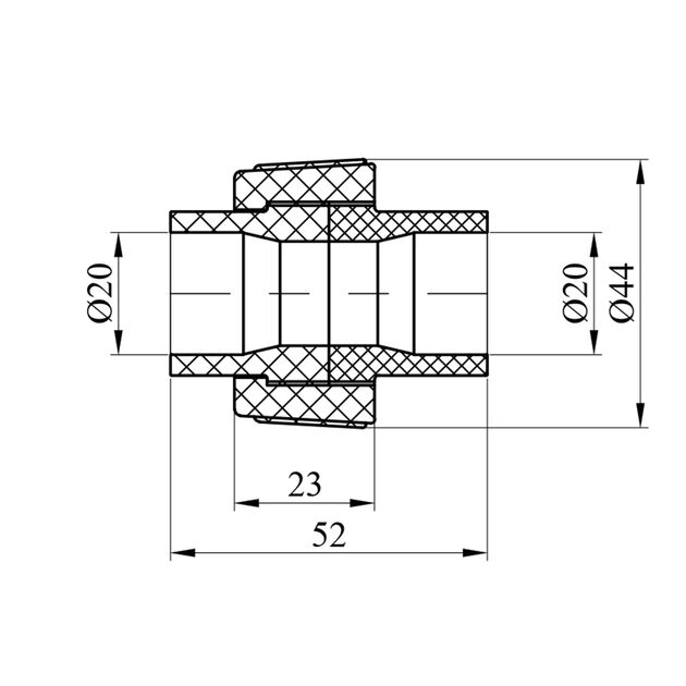 Разборное соединение PPR Rozma 20 мм, фото , изображение 2 | SNABZHENIE.com.ua