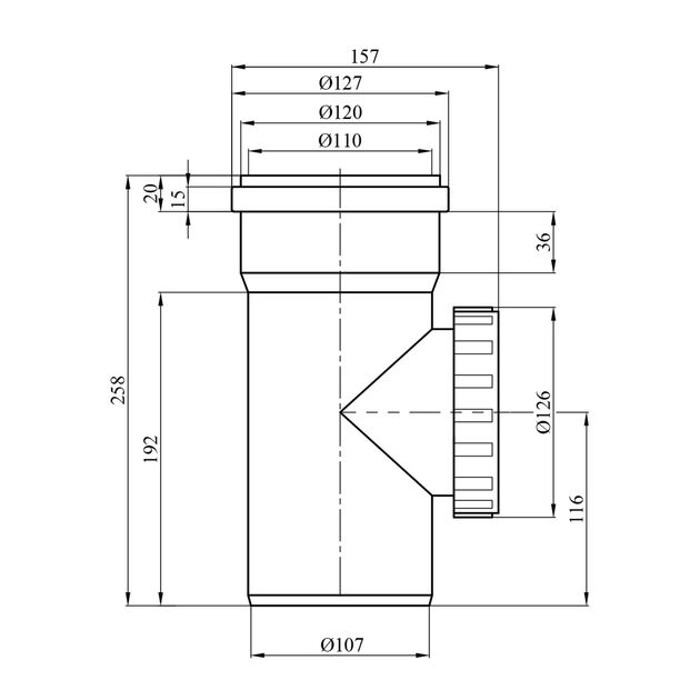 Ревизия для внутренней канализации Rozma 110 мм, фото , изображение 2 | SNABZHENIE.com.ua