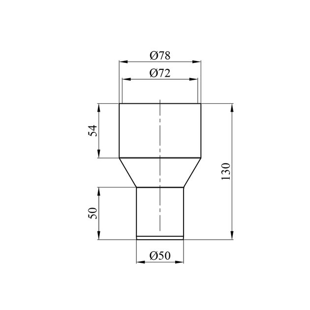 Переход для внутренней канализации Rozma 50х72 мм, фото , изображение 2 | SNABZHENIE.com.ua