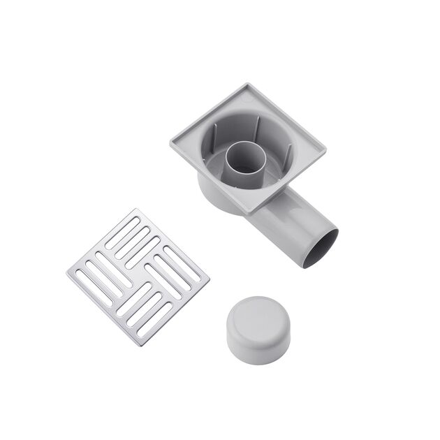Трап ANIplast 50 мм с нержавеющей решеткой 10x10 см TA5102EU, фото , изображение 3 | SNABZHENIE.com.ua