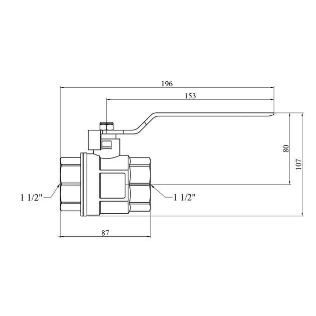 Кран шаровой Karro Standart+ 1 1/2 ВВ PN40 никелированный, фото , изображение 2 | SNABZHENIE.com.ua