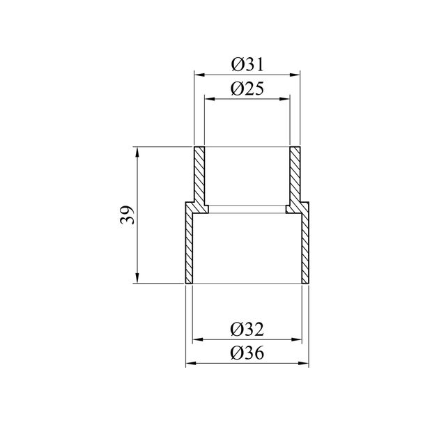 Муфта PPR Rozma 32х25 мм ВН переходная, фото , изображение 2 | SNABZHENIE.com.ua