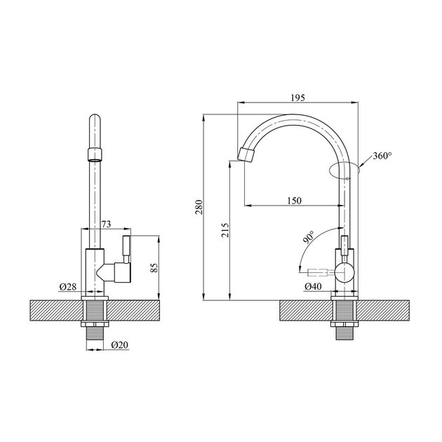 Кран на одну воду Kroner KRP Edelstahl Klassisch - ESG098, фото , зображення 2 | SNABZHENIE.com.ua
