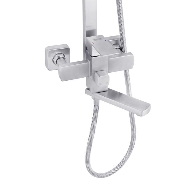 Душевая система Kroner KRP Edelstahl Kubus, фото , изображение 3 | SNABZHENIE.com.ua