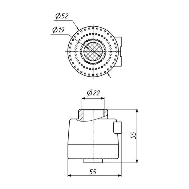 Аэратор Kroner KRM - C933 с внутренней резьбой, 2 режима, фото , изображение 2 | SNABZHENIE.com.ua
