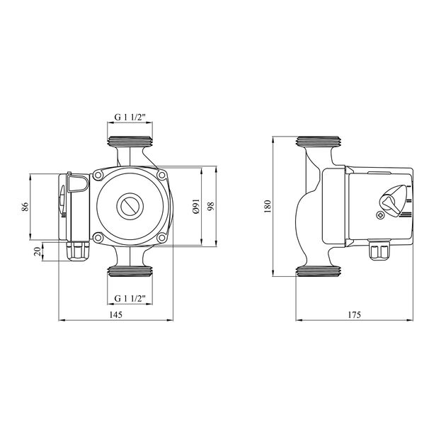 Циркуляционный насос Forwater GPD/UPS 25/8-180 (Грундфос), фото , изображение 2 | SNABZHENIE.com.ua