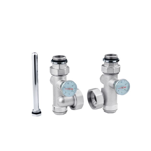 Коннектор для підключення циркуляційного насоса Karro 1 ВН нікельований KR-88148, фото  | SNABZHENIE.com.ua