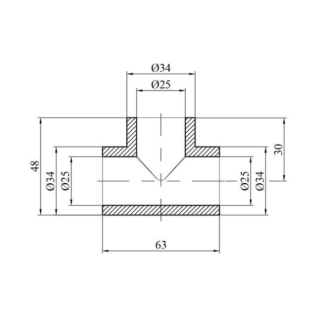 Тройник PPR Baux 25 мм, фото , изображение 2 | SNABZHENIE.com.ua
