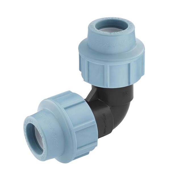 Колено ПЭ SantehPlast 25х25 мм, фото  | SNABZHENIE.com.ua