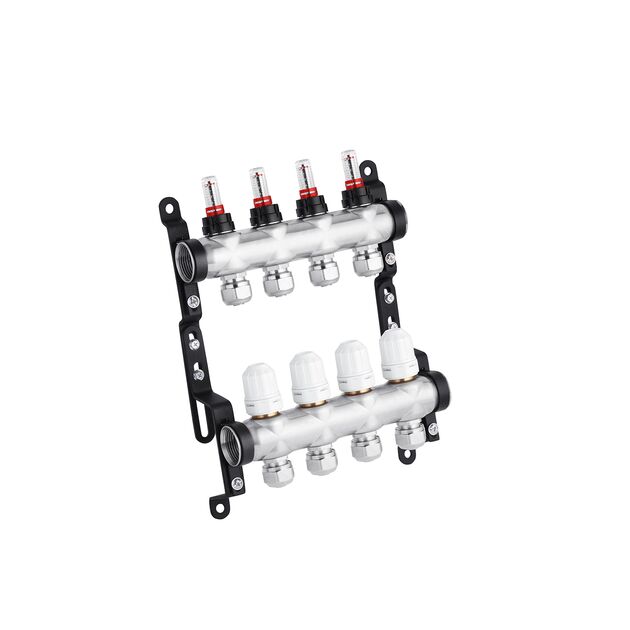 Колектор в зборі STA Classic на 4 виходи G1 з євроконусами, нержавіюча сталь, фото  | SNABZHENIE.com.ua